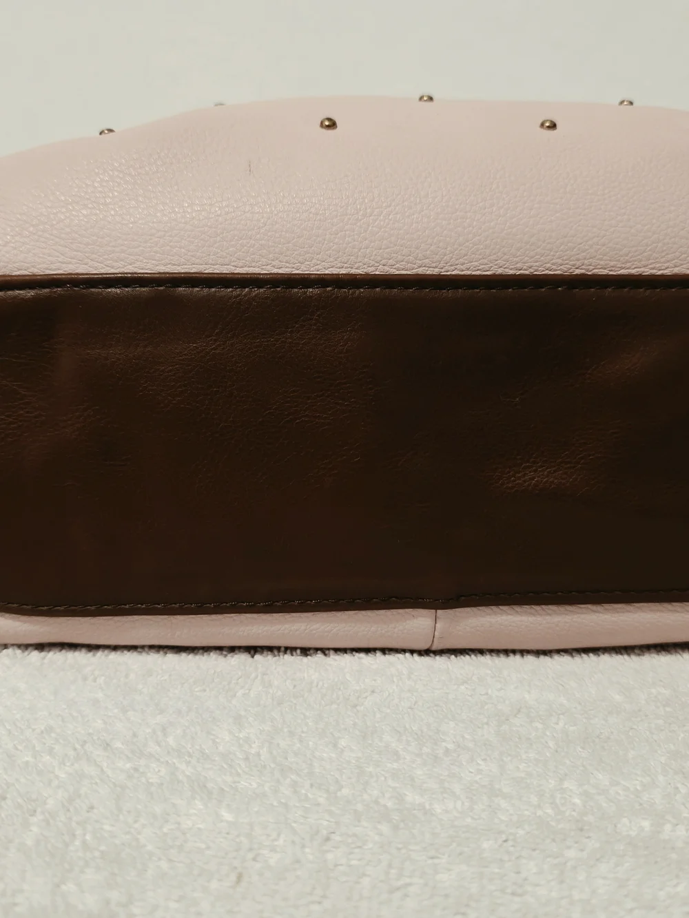 Fossil Blush Pink Mini Backpack with Studded Front Pocket